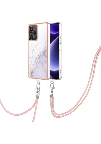 Xiaomi Poco F5 5g Mermer Anti-Çizik Yumuşak Crossbody Kordon (Yurt Dışından)