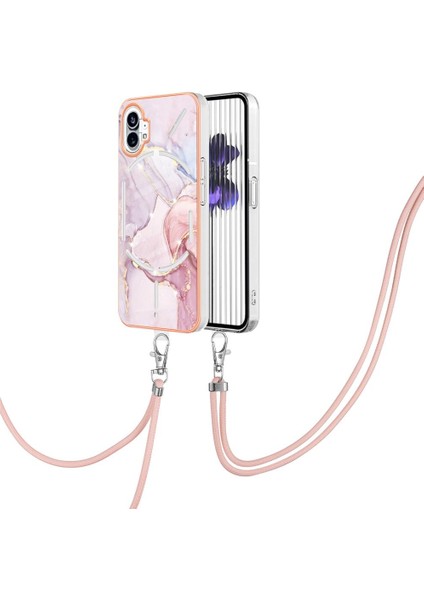 Nothing Kılıf Telefon 1 Anti-Scratch Yumuşak Crossbody Kordon Askısı Mermer (Yurt Dışından)