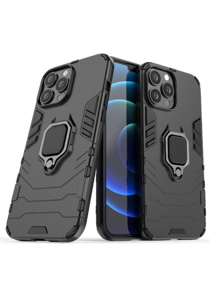 IPHONE 13 Için Kılıf Pro 360 &deg; Dönen Halka Kickstand Askeri Damla Kapak (Yurt Dışından)
