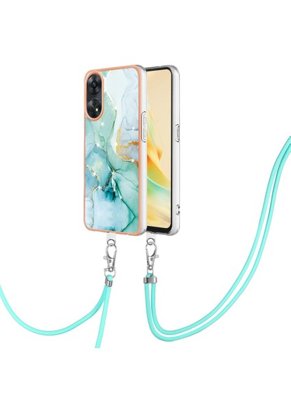 Oppo Oppo 8t 4g Tampon Mermer Crossbody Kordon Askısı Için Kılıf Yumuşak (Yurt Dışından)