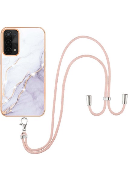 Oppo A93 5G/A93S 5g Mermer Anti-Scratch Yumuşak Tampon Crossbody Için Kılıf (Yurt Dışından)
