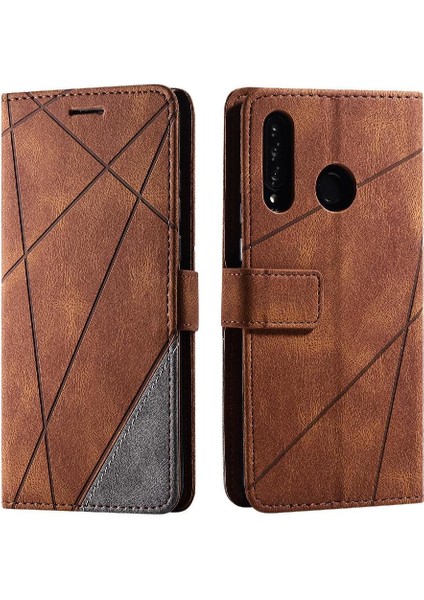 Huawei P30 Lite Için Kılıf/nova 4e Manyetik Darbeye Cüzdan Flip Folio Pu (Yurt Dışından)