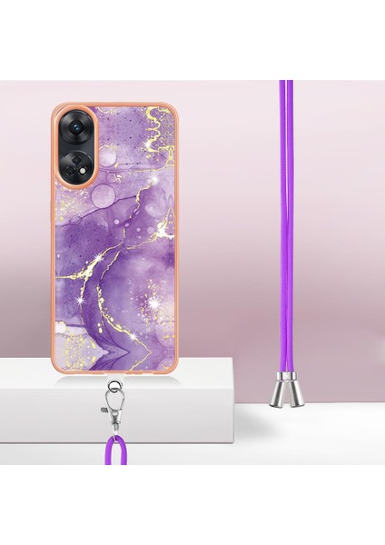 Oppo Oppo 8t 4g Tampon Mermer Crossbody Kordon Askısı Için Kılıf Yumuşak (Yurt Dışından) fırsatları