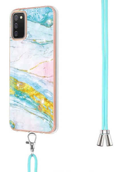 Samsung Galaxy A02S Tampon Mermer Anti-Scratch Yumuşak Crossbody Için Kılıf (Yurt Dışından) fırsatları