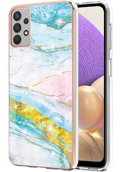 Samsung Galaxy A32 5g Yumuşak Tampon Ince Tpu Mermer Desen (Yurt Dışından)