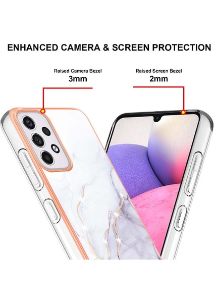 Samsung Galaxy A33 5g Ince Tpu Yumuşak Tampon Mermer Desen (Yurt Dışından) fiyatları