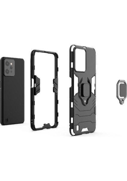 Realme C31 Için Kılıf Kickstand Askeri Damla Koruma 360 &deg; Dönen Halka (Yurt Dışından) fiyatları