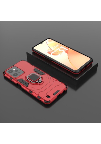 Realme C31 Için Kılıf Kickstand Askeri Damla Koruma 360 &deg; Dönen Halka (Yurt Dışından) fiyatları