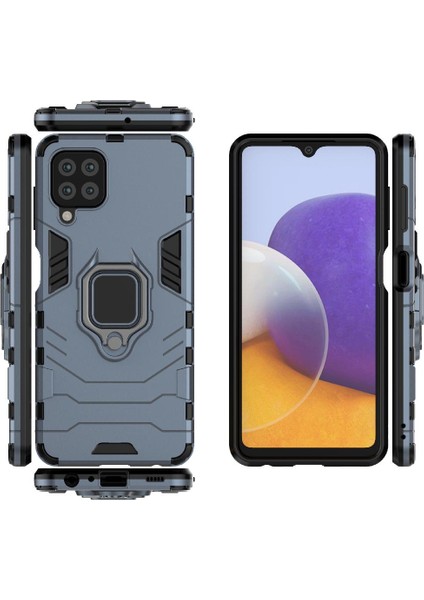 Samsung Galaxy A22 4g Için Kılıf 360 &deg; Dönen Halka Askeri Damla Koruma (Yurt Dışından) fırsatları