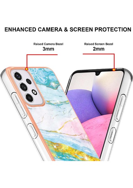Samsung Galaxy A33 5g Ince Tpu Yumuşak Tampon Mermer Desen (Yurt Dışından) fiyatları