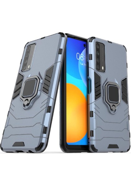 Huawei P Akıllı 2021 360 &deg; Dönen Halka Kickstand Askeri Damla (Yurt Dışından)