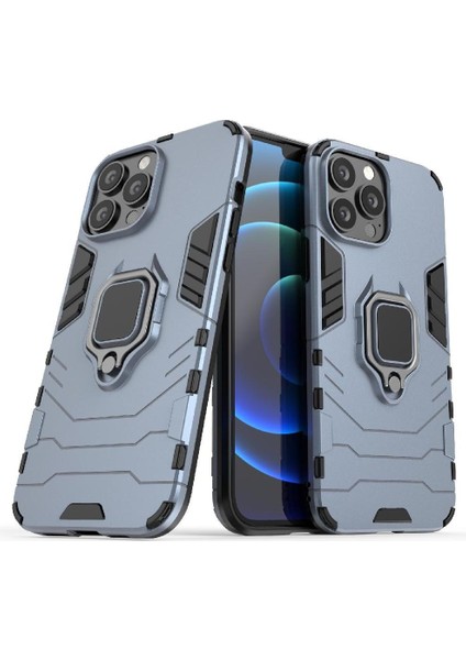 IPHONE 13 Için Kılıf Pro 360 &deg; Dönen Halka Kickstand Askeri Damla Kapak (Yurt Dışından)