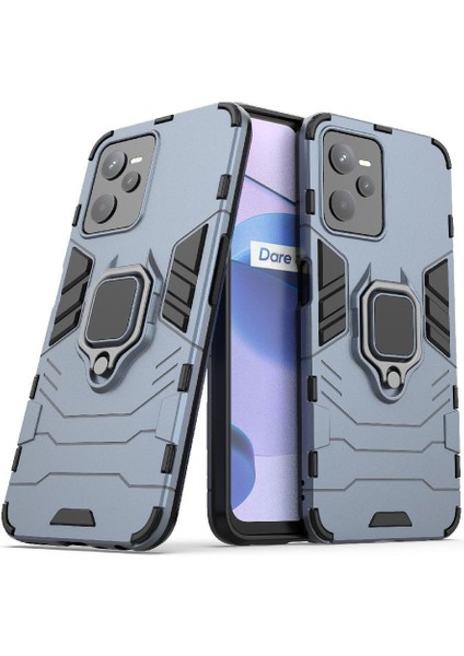 Realme C35 Darbeye Kapak Askeri Damla Koruma Kickstand Için Kılıf (Yurt Dışından)
