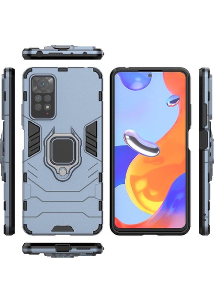 Xiaomi Redmi Için Not 11 Pro 360 &deg; Dönen Halka Darbeye Kapak Damla (Yurt Dışından) modelleri