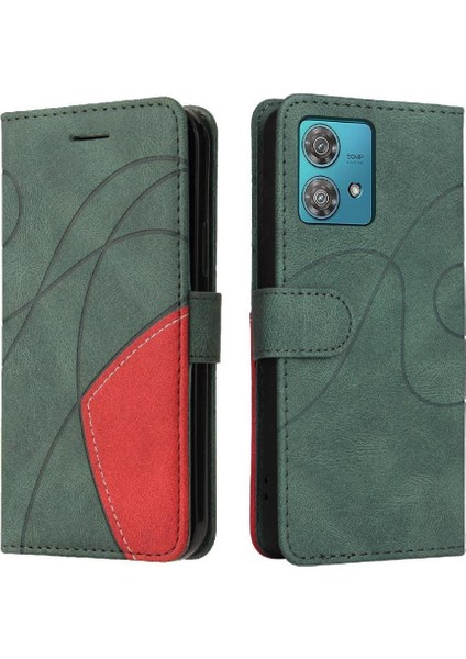 Motorola Kenar 40 Neo 5g Pu Deri Flip Folio Kılıf Kickstand ile (Yurt Dışından)