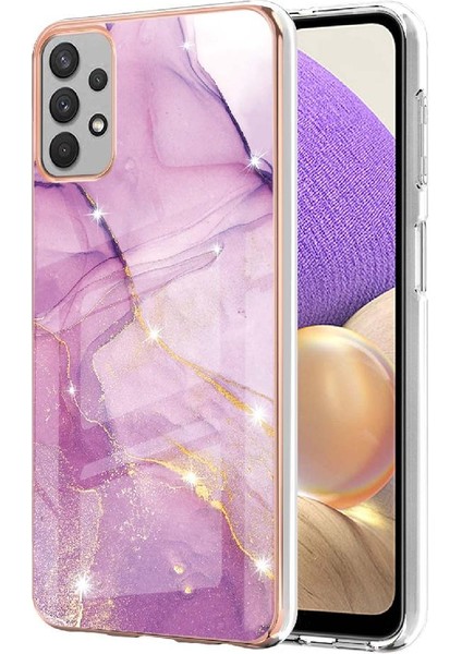 Samsung Galaxy A32 5g Yumuşak Tampon Ince Tpu Mermer Desen (Yurt Dışından)