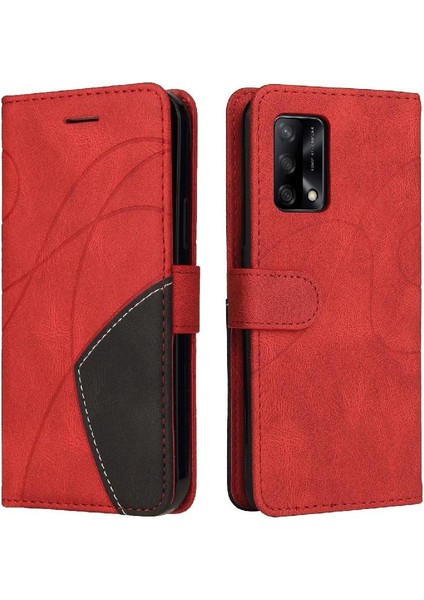 Kart Yuvası Standı ile Oppo A74 4g Için Kılıf Pu Deri Flip Folio Kılıf (Yurt Dışından)