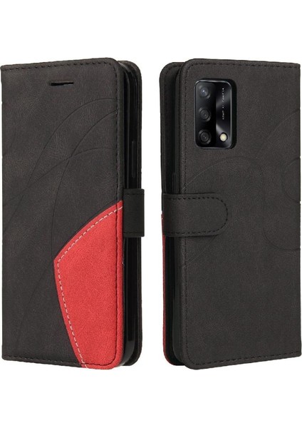 Kart Yuvası Standı ile Oppo A74 4g Için Kılıf Pu Deri Flip Folio Kılıf (Yurt Dışından)