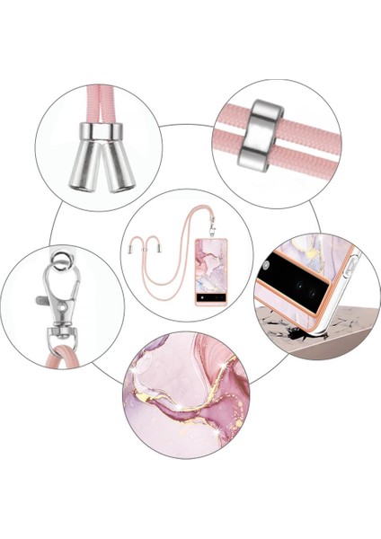 Google Piksel 6A Tampon Crossbody Kordon Askısı Anti-Scratch Yumuşak (Yurt Dışından) modelleri