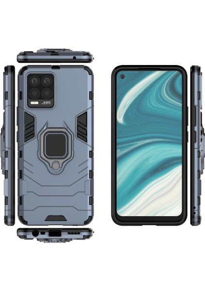 Realme 8 4g Darbeye Dayanıklı Kapak Için Kılıf Kickstand 360 &deg; Dönen Halka Askeri (Yurt Dışından) fırsatları