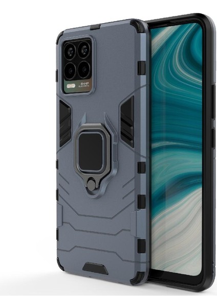 Realme 8 4g Darbeye Dayanıklı Kapak Için Kılıf Kickstand 360 &deg; Dönen Halka Askeri (Yurt Dışından) indirimleri