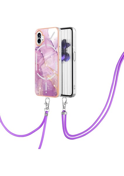 Nothing Kılıf Telefon 1 Anti-Scratch Yumuşak Crossbody Kordon Askısı Mermer (Yurt Dışından)