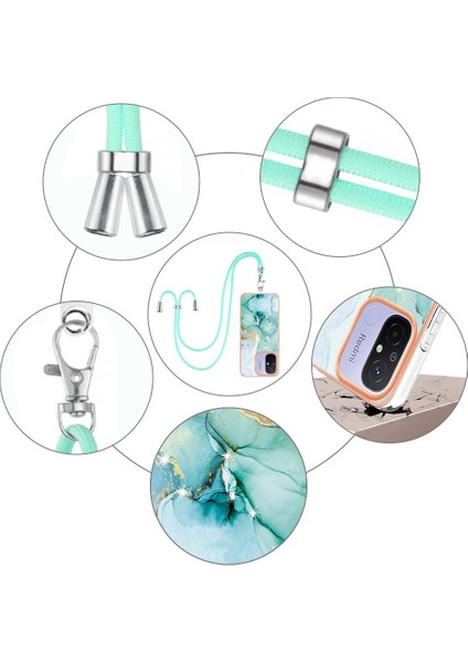 Xiaomi Redmi Için 12C Mermer Tampon Crossbody Kordon Askısı Yumuşak (Yurt Dışından) fırsatları