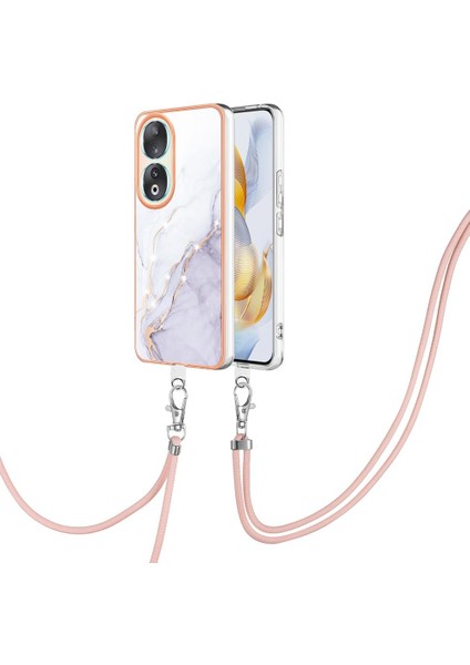 Kılıf 90 5g Tampon Crossbody Kordon Askısı Mermer Anti-Scratch (Yurt Dışından)