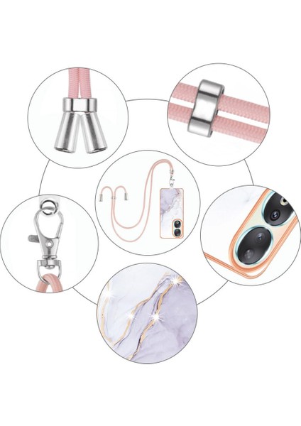 Kılıf 90 5g Tampon Crossbody Kordon Askısı Mermer Anti-Scratch (Yurt Dışından)