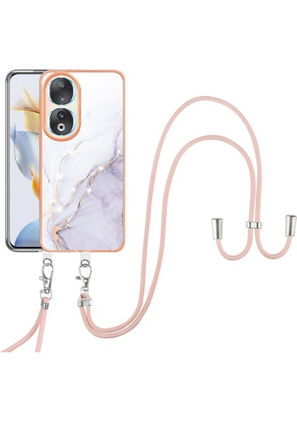 Kılıf 90 5g Tampon Crossbody Kordon Askısı Mermer Anti-Scratch (Yurt Dışından)