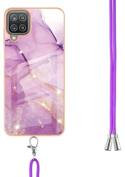 Samsung Galaxy A12 5g Mermer Crossbody Kordon Askısı Tampon Yumuşak (Yurt Dışından)