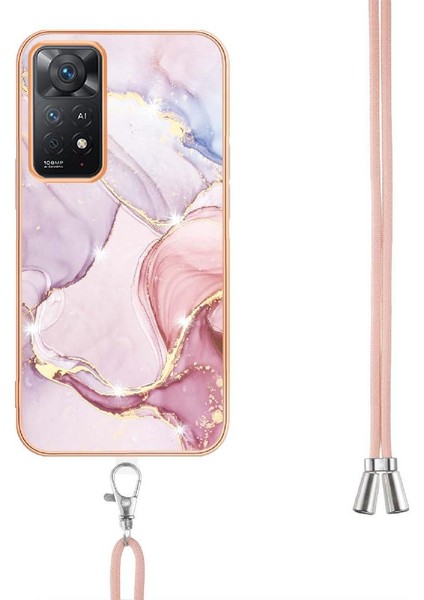 Xiaomi Redmi Için Not 11 4g Mermer Crossbody Kordon Askısı Tampon (Yurt Dışından)