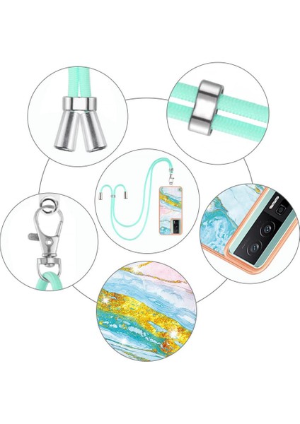 Xiaomi Poco F5 Pro 5g Mermer Tampon Anti-Scratch Yumuşak Crossbody (Yurt Dışından) modelleri