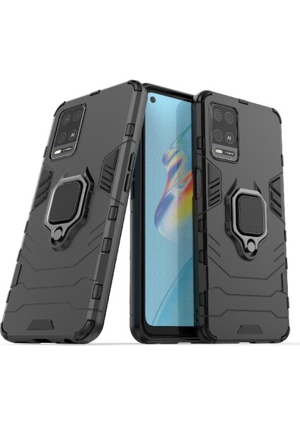Oppo A54 4g Için Kılıf 360 &deg; Dönen Halka Darbeye Kapak Kickstand Askeri (Yurt Dışından)