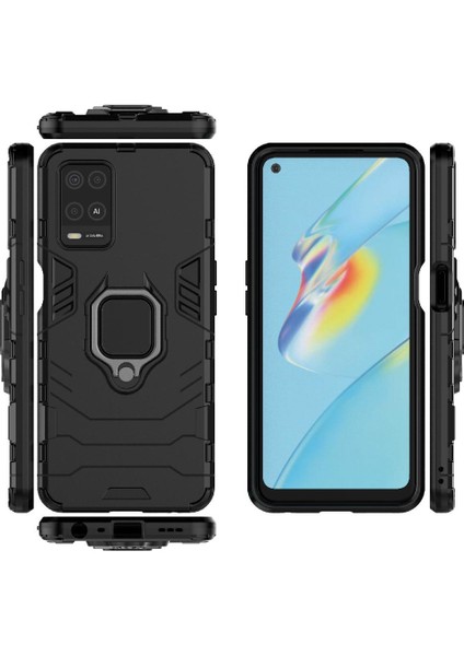 Oppo A54 4g Için Kılıf 360 &deg; Dönen Halka Darbeye Kapak Kickstand Askeri (Yurt Dışından) fırsatları