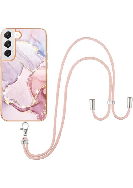 Samsung Galaxy S22 5g Için Crossbody Kordon Askısı Tampon Mermer Yumuşak (Yurt Dışından)