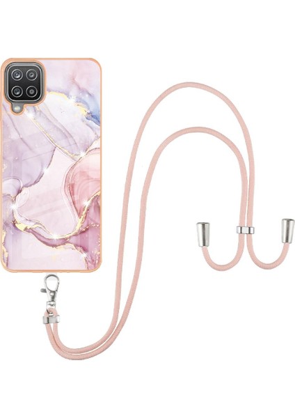 Samsung Galaxy A12 5g Mermer Crossbody Kordon Askısı Tampon Yumuşak (Yurt Dışından)
