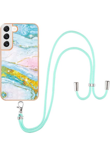 Samsung Galaxy S22 5g Için Crossbody Kordon Askısı Tampon Mermer Yumuşak (Yurt Dışından)