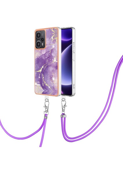 Xiaomi Poco F5 5g Mermer Anti-Çizik Yumuşak Crossbody Kordon (Yurt Dışından)