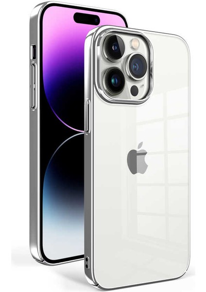 iPhone 14 Pro Max - Uyumlu Appfube Sun Kapak-Gümüş