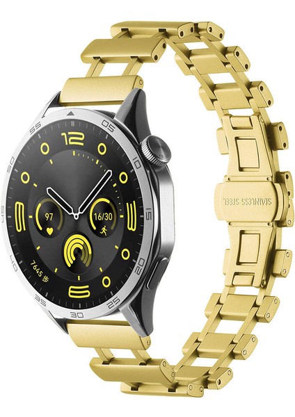 Gear S3 Uyumlu Blt Krd-96 22MM Metal Kordon-Gold