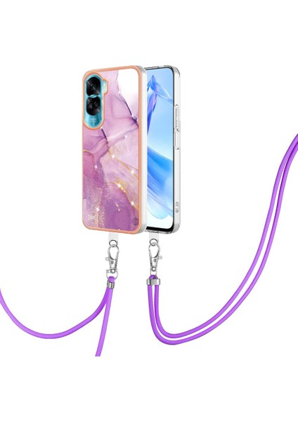 Kılıf 90 Lite 5g Mermer Crossbody Kordon Askısı Tampon Yumuşak (Yurt Dışından)