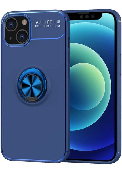 iPhone 13 - Uyumlu Appfube Ravel Silikon Kapak-Mavi