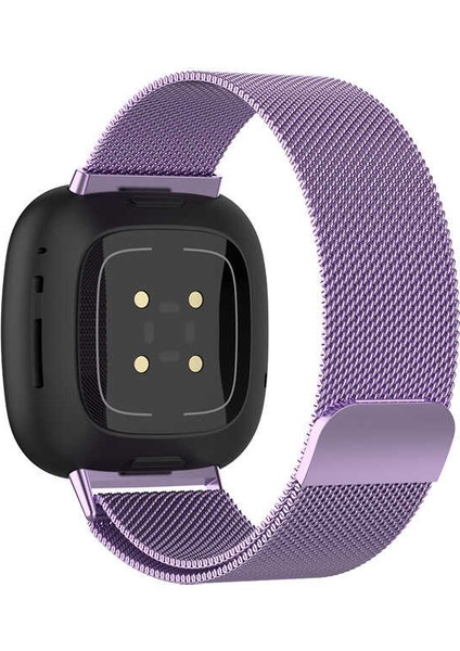 Gear S3 (22MM) Uyumlu Krd-12 Metal Kordon App Açık Mor