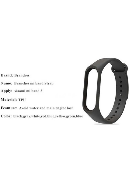 Xiaomi Mi Band 4 Uyumlu Kordon App Siyah