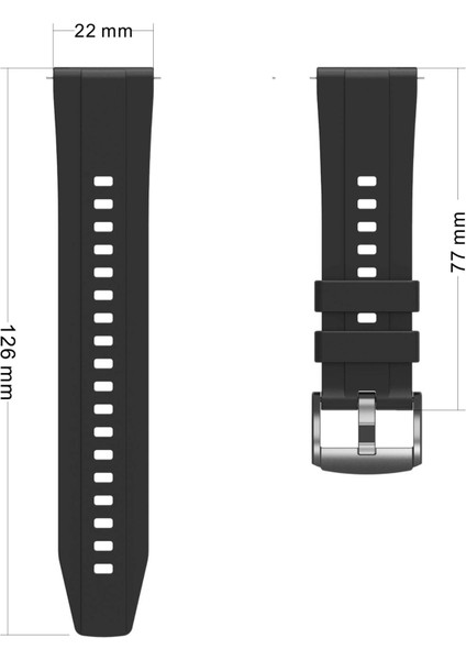 Huawei Gt4 22MM Uyumlu App Krd-95 Silikon Kordon-Lacivert