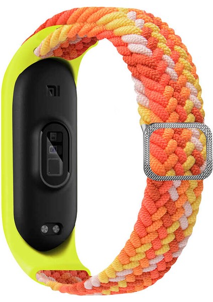 Xiaomi Mi Band 6 Uyumlu Krd-49 Örgü Kordon App Kırmızı