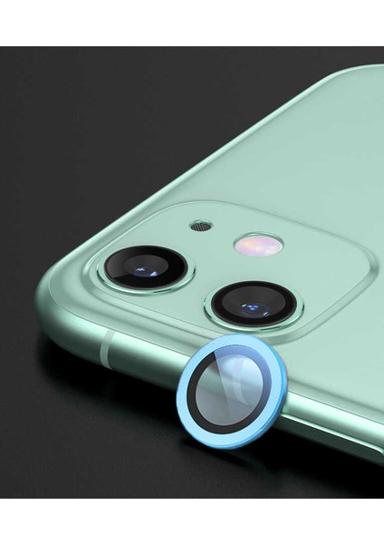 iPhone 11 Uyumlu App Cl-07 Kamera Lens Koruyucu-Mavi