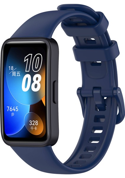 Huawei Band 8 Uyumlu Klasik Kordon App Siyah