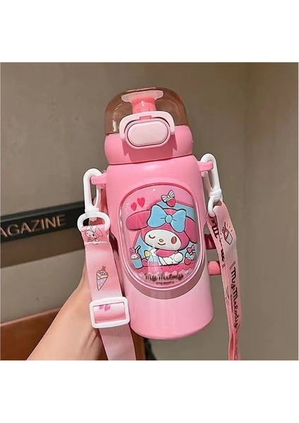 Sanrio Çocuk Termos Bardak Öğrenci Pipetli Bardak (Yurt Dışından)